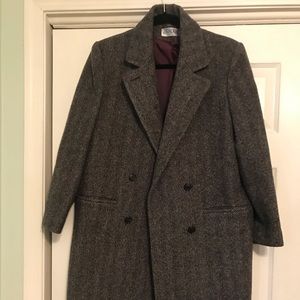 Women’s grey long pea coat